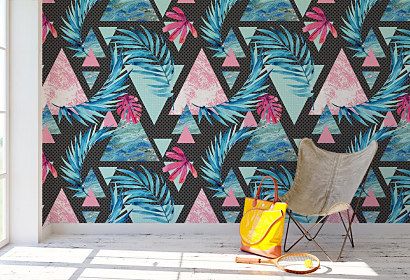 Exotická tapeta modern tropical pattern